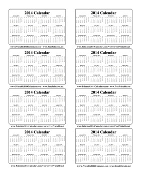 2014 Wallet Calendar Calendar