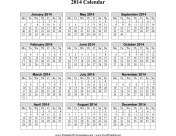 2014 Calendar on one page (vertical, week starts on Monday) calendar
