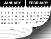 2014 Cute Scallop Calendar calendar