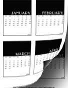 2014 Vertical Scrapbook Calendar Cards calendar