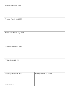 03/17/2014 Weekly Calendar Calendar