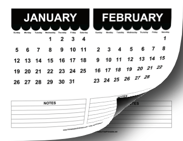 2014 Cute Scallop Calendar Calendar