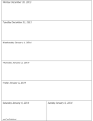 12/30/2013 Weekly Calendar calendar