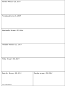 01/20/2014 Weekly Calendar calendar