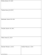 01/27/2014 Weekly Calendar calendar