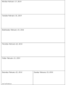 02/17/2014 Weekly Calendar calendar