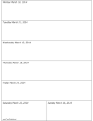 03/10/2014 Weekly Calendar calendar