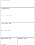 03/24/2014 Weekly Calendar calendar