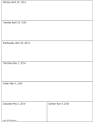 04/28/2014 Weekly Calendar calendar