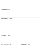 07/07/2014 Weekly Calendar calendar