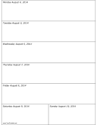 08/04/2014 Weekly Calendar calendar