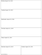 08/18/2014 Weekly Calendar calendar