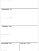 08/25/2014 Weekly Calendar calendar