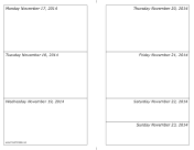11/17/2014 Weekly Calendar (landscape) calendar