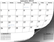 2014 Mini Month Calendar calendar