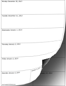 2014 Weekly Calendar (vertical) calendar